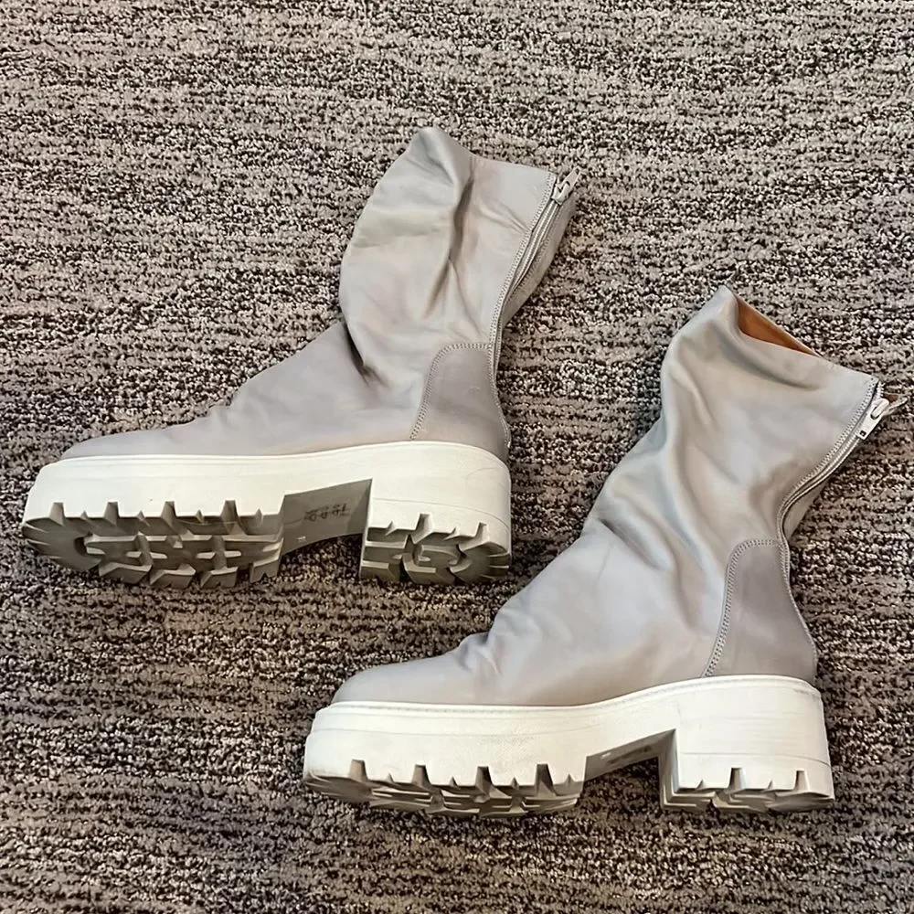 Free People Emma Ruched Boots US 8